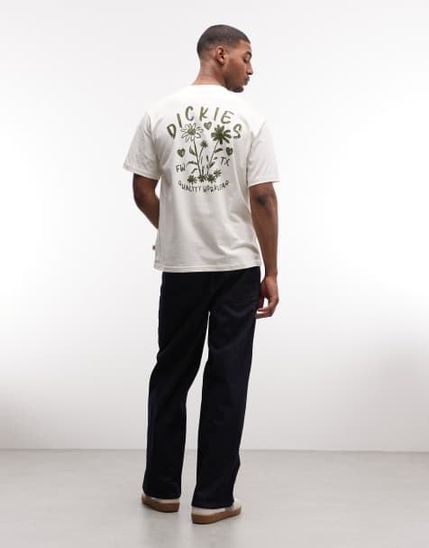 Dickies - Cherry Fork - Råhvid T-shirt med print på ryggen - Kun hos ASOS - view 1