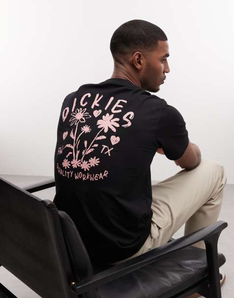 Dickies - Cherry Fork - Sort T-shirt med print på ryggen - Kun hos ASOS - view 1