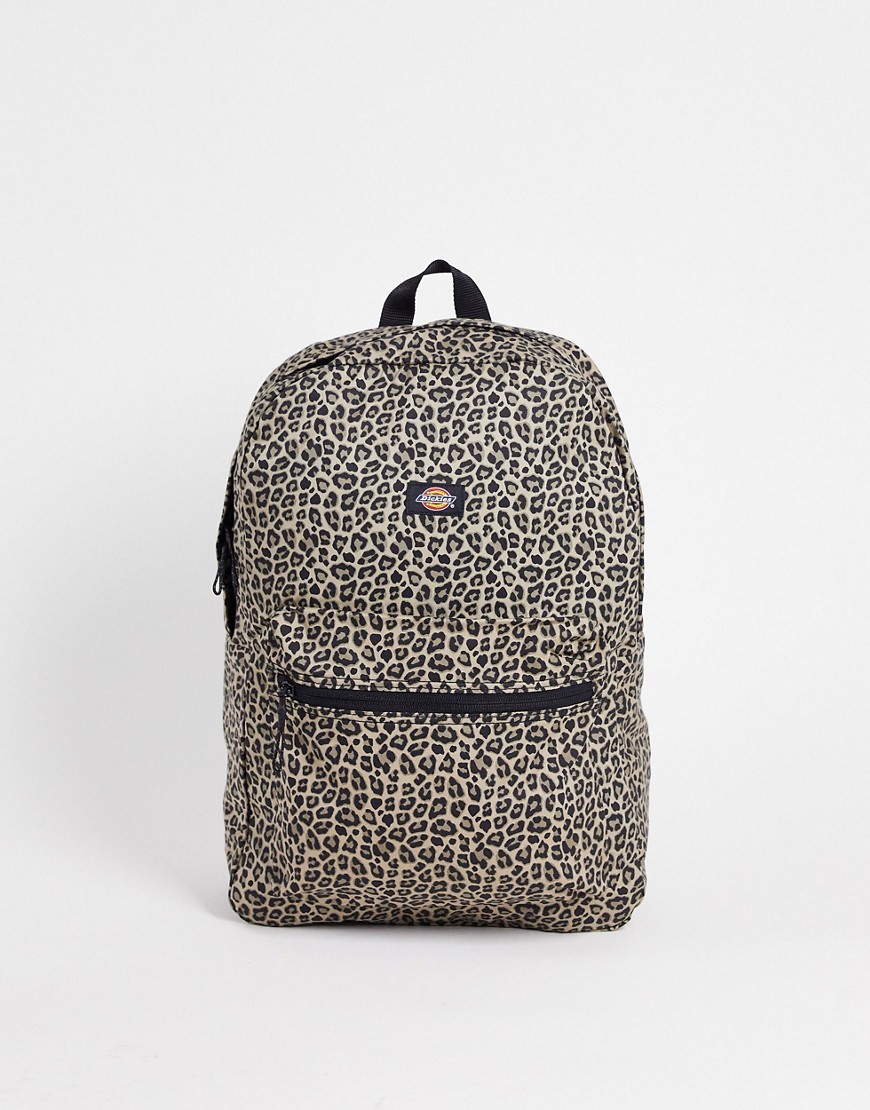 Dickies Chickaloon Leopard Print Backpack In Multi