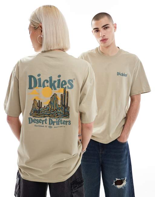 Dickies – Chilhowie – T-shirt z krótkimi rękawami w kolorze khaki z nadrukiem na plecach – Tylko w ASOS