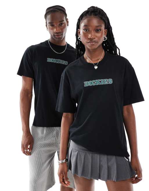 Dickies – Choteau – T-Shirt in Schwarz mit mittigem Logo