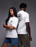 [Dickies] Dickies circle graphic back print t-shirt in white XS WHITE