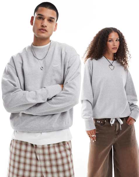Dickies - Clancy - Hoodie van zware stof met klein logo in gemêleerd grijs - view 1