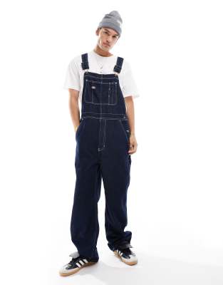 Dickies Dickies classic denim dungarees in dark blue