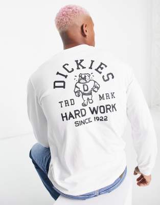Dickies Cleveland long sleeve t-shirt in white