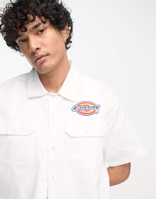 Dickies - Clintondale - Camicia a maniche corte bianca con logo, 2 di 4