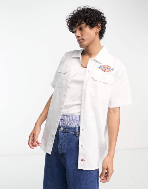 Dickies white work shirt cheap short sleeve