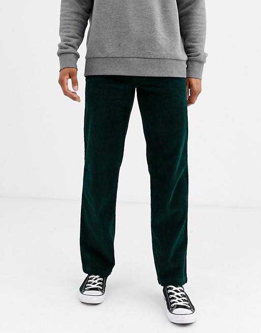 Dickies Cloverport straight fit cord trouser in forest green