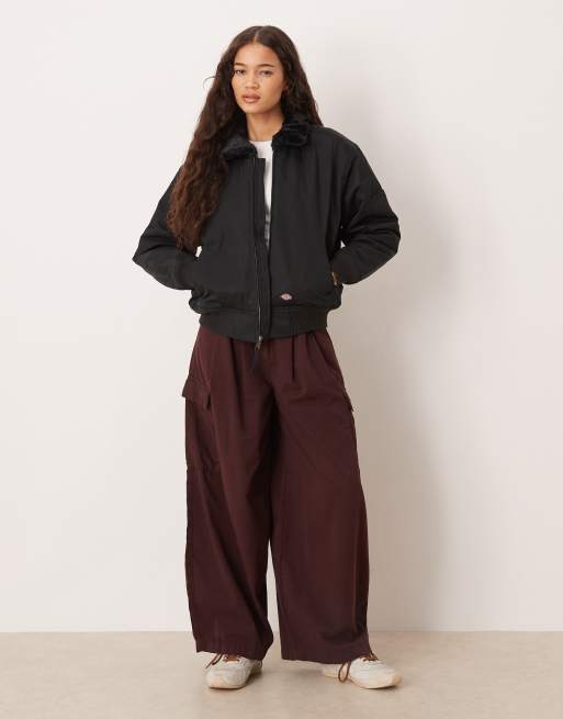 Dickies coalfield flight jacket with collar detailing in black | ASOS