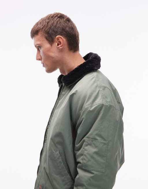 Dickies - Coalfield - Pilotenjack met kraagdetail in middengroen, 4 van 5