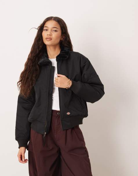 Dickies - Coalfield - Sort flyverjakke med kravedetalje - view 1