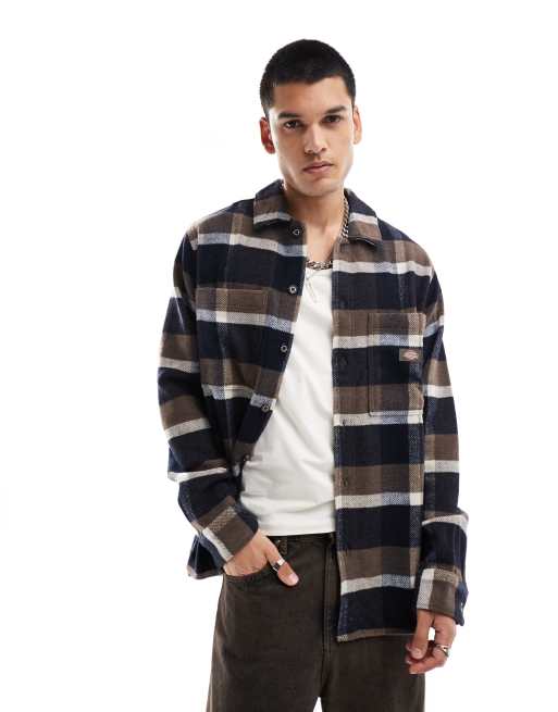 Dickies - Coaling - Camicia a quadri marrone multicolore