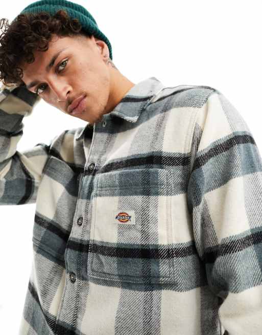 Dickies coaling textured overshirt in blue | ASOS