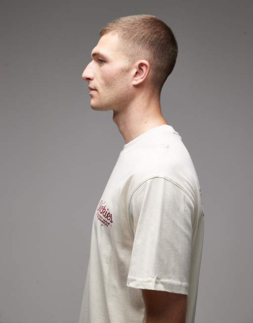 Dickies coalton graphic buger backprint t-shirt in off white- exclusive to asos, 4 of 5
