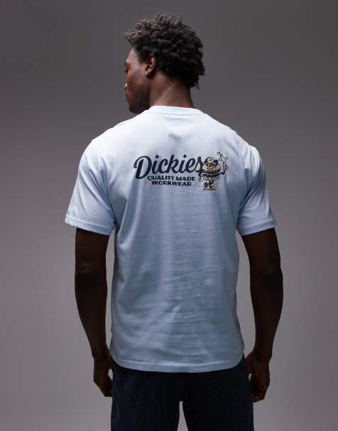 Dickies - Coalton - Lyseblå T-shirt med grafisk burgerprint på ryggen - Kun hos ASOS - view 1