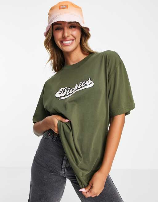 Dickies – College-T-Shirt in Grün, exklusiv bei ASOS
