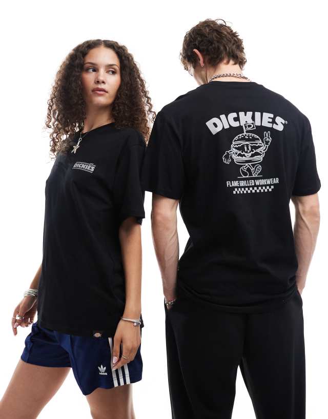 Dickies - colstrip back print t-shirt in black