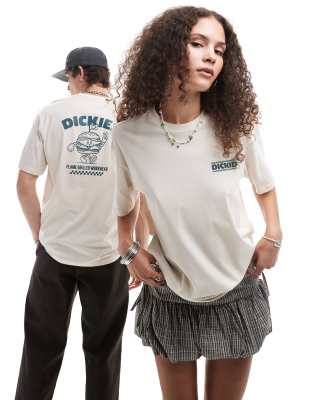 Dickies - Colstrip - T-Shirt in Wollweiß mit Rückenprint