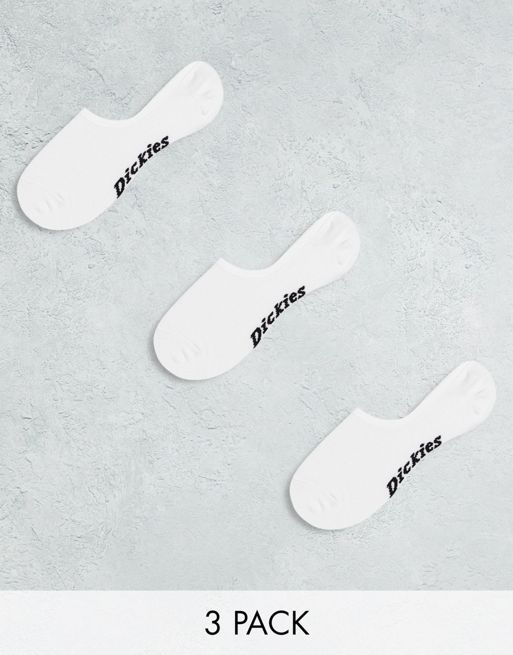 Dickies - Confezione da 3 paia di fantasmini bianchi