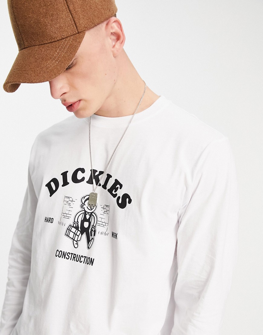 Dickies Construction long sleeve t-shirt in white