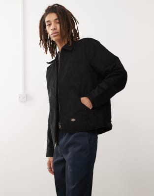 Dickies cord eisenhower jacket in black