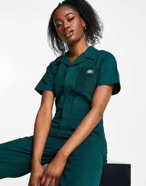 Dickies Coverall boilersuit in green, 3 of 4