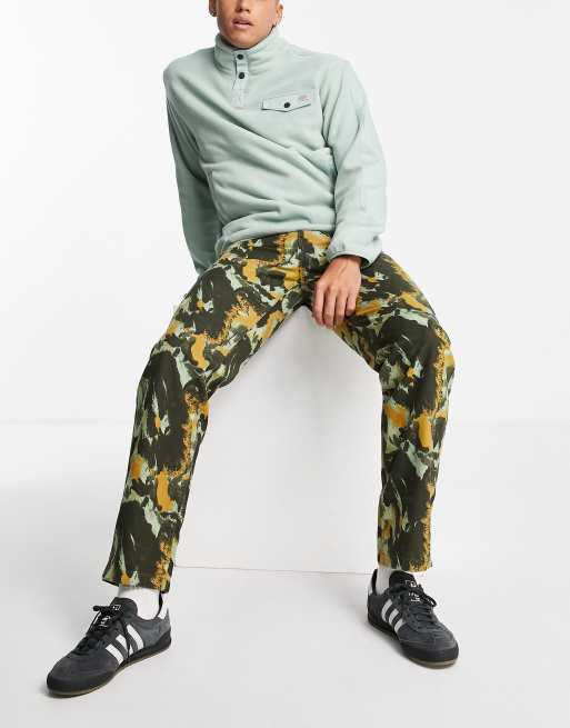Dickies – Crafted – Gröna kamouflagemönstrade snickarbyxor