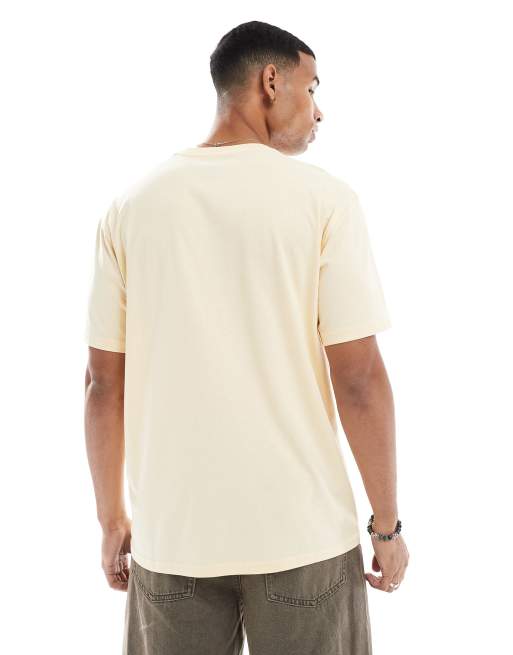 Dickies curves script central logo t-shirt in pastel yellow - Exclusive to ASOS, 2 of 4