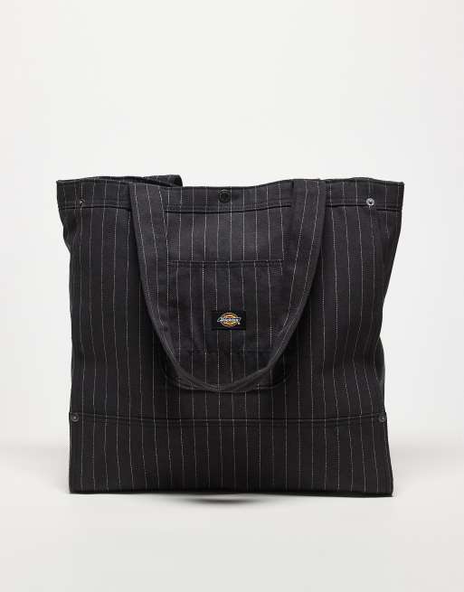 Dickies – Czarna torba typu tote w paski
