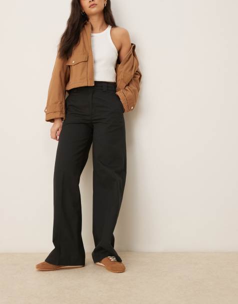 Dickies – Czarne spodnie z szerokimi nogawkami w stylu roboczym - view 1