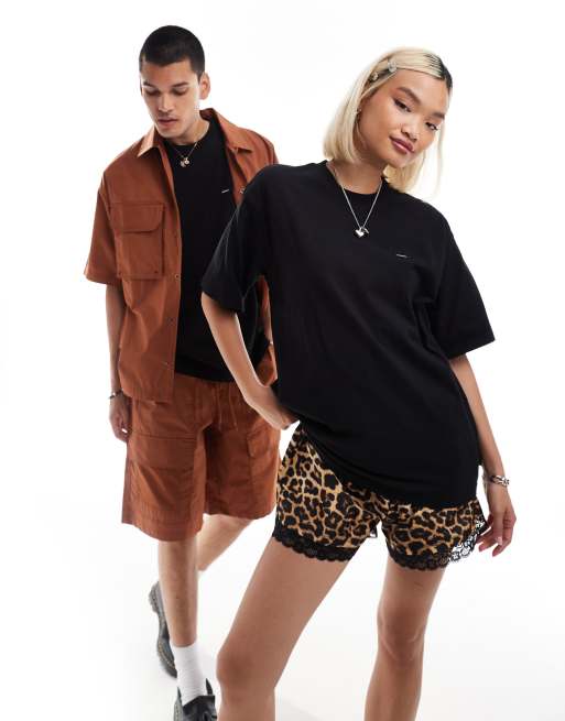Dickies – Czarny gruby T-shirt z krótkimi rękawami