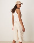 [Dickies] Dickies denim carpenter jorts in off white W24 Off white