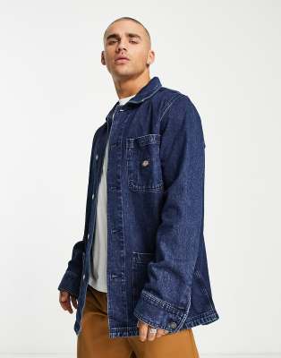 Dickies Denim chore coat in blue - ASOS Price Checker