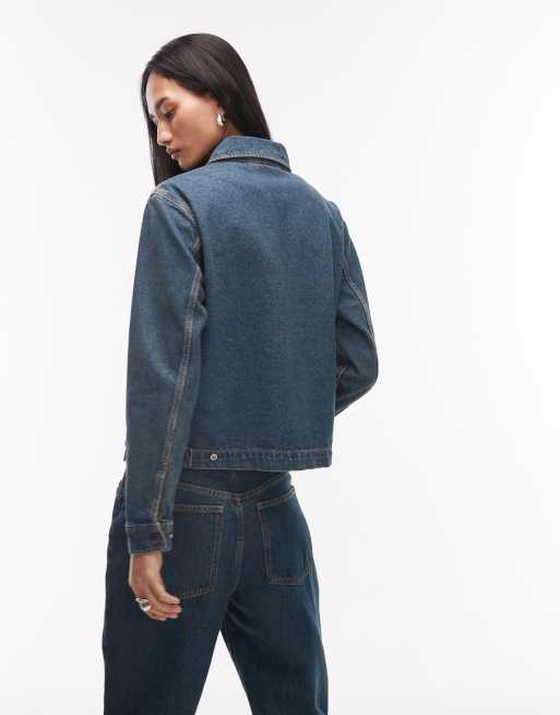 Dickies - Denim schildersjack in kaki getint blauw, 4 van 4