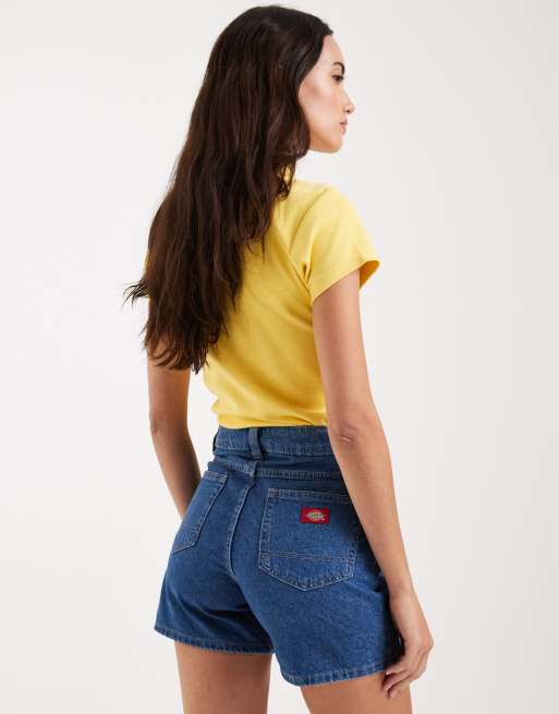 Dickies - Denim short van 5 inch met hoge taille in klassiek blauw, 5 van 5