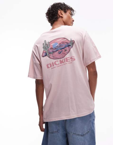 Dickies - Desert Crest - T-shirt met western print op de achterkant in lichtroze, exclusief bij ASOS - view 1
