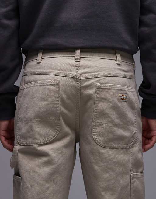 Dickies double knee canvas carpenter trousers in light tan, 5 of 5