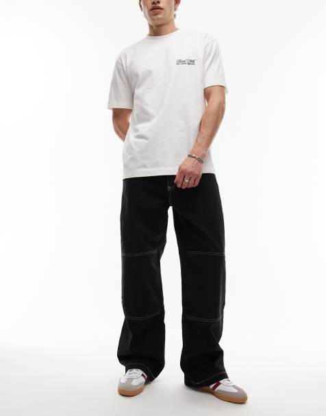 Dickies double knee pants in black denim - view 1