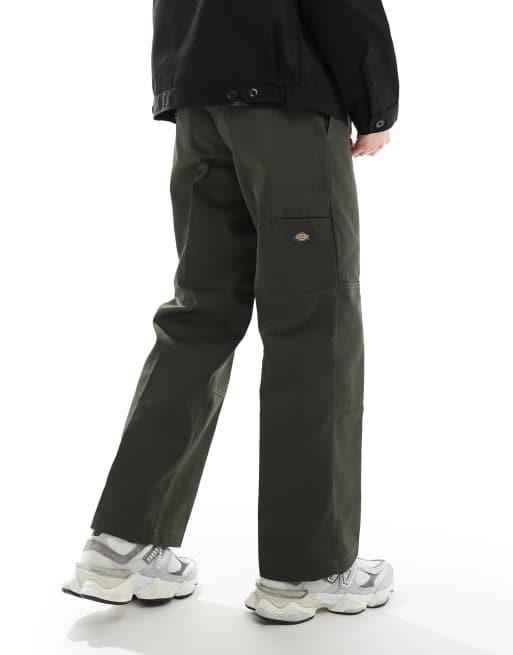 Dickies DOUBLE KNEE - Trousers - olive green/olive 