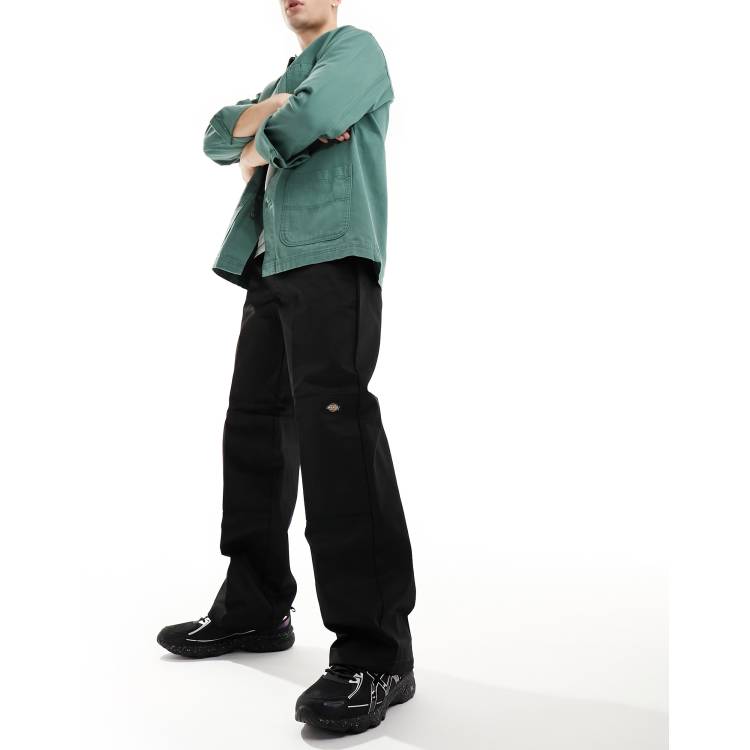 Dickies double knee work chino trousers in black | ASOS