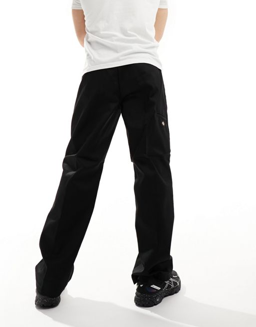 Dickies double knee work chino trousers in black