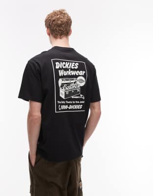 Dry Ridge - T-Shirt in Schwarz mit Rückenprint Schwarz XL