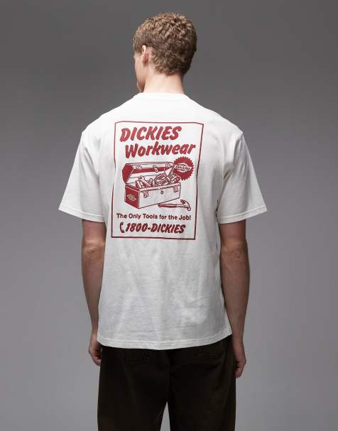 Dickies – Dry Ridge – Vit t-shirt med tryck baktill - view 1