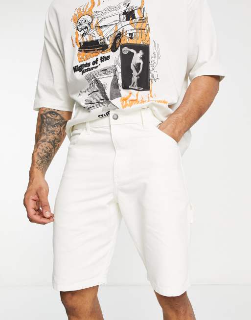 Dickies – Duck – Białe płócienne szorty 