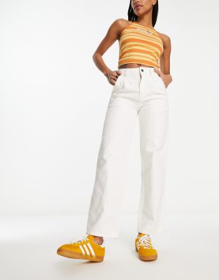 Dickies Duck Canvas carpenter pants in off white 