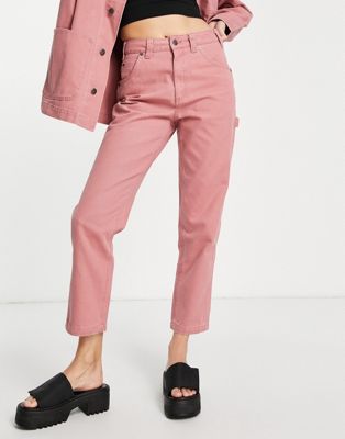 Dickies Duck Canvas Carpenter pants in pink  - ASOS Price Checker