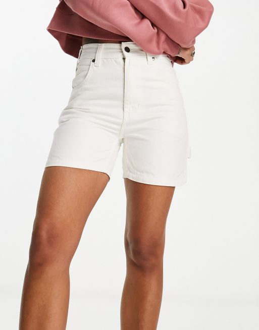 White store canvas shorts