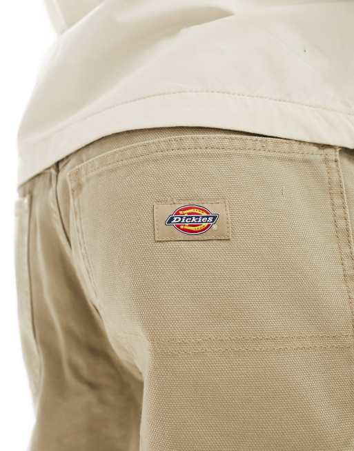 Dickies duck canvas carpenter trousers in desert sand | ASOS