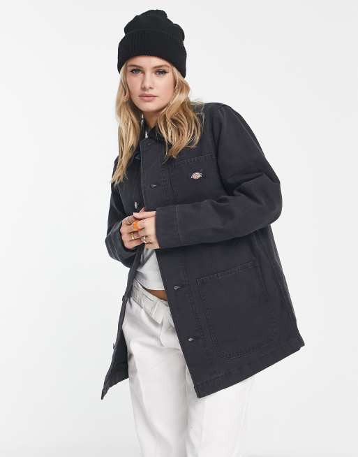 Dickies Duck Canvas chore coat in black | ASOS