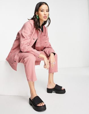 Dickies Duck Canvas Chore coat in pink
